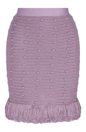 Женская хлопковая юбка BOTTEGA VENETA сиреневого цвета по цене 96400 руб., арт. 648956/V0DW0 | Фото 1 Женская хлопковая юбка BOTTEGA VENETA сиреневого цвета, арт. 648956/V0DW0 | Фото 1