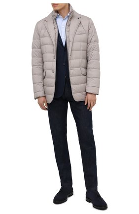 Мужская льняная рубашка LORO PIANA голубого цвета по цене 65050 руб., арт. FAL6145 | Фото 2 Мужская льняная рубашка LORO PIANA голубого цвета, арт. FAL6145 | Фото 2