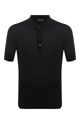 Мужское шелковое поло TOM FORD темно-синего цвета по цене 122500 руб., арт. BWS94/TFKC33 | Фото 1 Мужское шелковое поло TOM FORD темно-синего цвета, арт. BWS94/TFKC33 | Фото 1