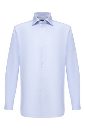 Мужская хлопковая сорочка ERMENEGILDO ZEGNA голубого цвета по цене 41350 руб., арт. 901211/9MS0BA | Фото 1 Мужская хлопковая сорочка ERMENEGILDO ZEGNA голубого цвета, арт. 901211/9MS0BA | Фото 1 (Длина (для топов): Стандартные; Принт: Однотонные; Рубашки М: Slim Fit; Материал внешний: Хлопок; Манжеты: На пуговицах; Стили: Классический; Рукава: Длинные; Случай: Формальный; Воротник: Акула)