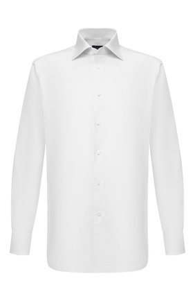Мужская хлопковая сорочка ERMENEGILDO ZEGNA белого цвета по цене 41350 руб., арт. 901222/9MS0BA | Фото 1 Мужская хлопковая сорочка ERMENEGILDO ZEGNA белого цвета, арт. 901222/9MS0BA | Фото 1 (Принт: Однотонные; Рубашки М: Slim Fit; Материал внешний: Хлопок; Манжеты: На пуговицах; Длина (для топов): Стандартные; Стили: Классический; Случай: Формальный; Рукава: Длинные; Воротник: Акула)