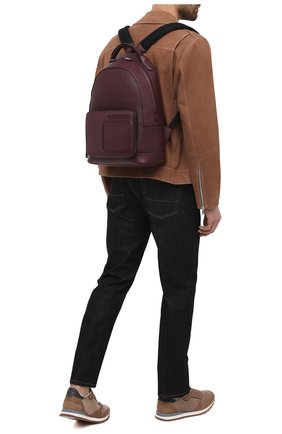 Мужской кожаный рюкзак ERMENEGILDO ZEGNA бордового цвета по цене 199500 руб., арт. C1646P-LHPTT | Фото 2 Мужской кожаный рюкзак ERMENEGILDO ZEGNA бордового цвета, арт. C1646P-LHPTT | Фото 2