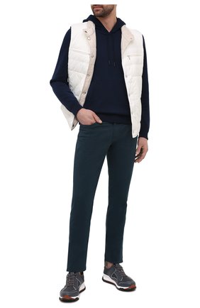 Мужские брюки ERMENEGILDO ZEGNA темно-бирюзового цвета по цене 41950 руб., арт. UWI50/JS01 | Фото 2 Мужские брюки ERMENEGILDO ZEGNA темно-бирюзового цвета, арт. UWI50/JS01 | Фото 2