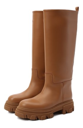 Женские кожаные сапоги GIA COUTURE коричневого цвета по цене 51900 руб., арт. PERNI-07 B 103 | Фото 1 Женские кожаные сапоги GIA COUTURE коричневого цвета, арт. PERNI-07 B 103 | Фото 1