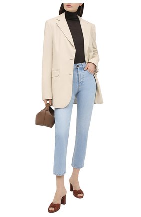 Женские кожаные мюли bianca SAINT LAURENT коричневого цвета по цене 54950 руб., арт. 652741/00J00 | Фото 2 Женские кожаные мюли bianca SAINT LAURENT коричневого цвета, арт. 652741/00J00 | Фото 2