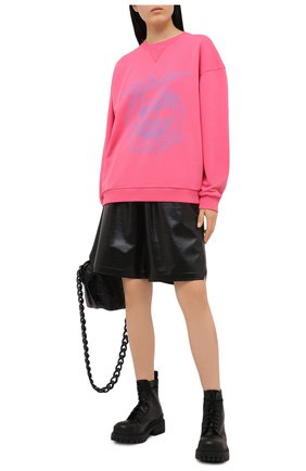 Женский хлопковый свитшот BALMAIN розового цвета по цене 59950 руб., арт. VF13742/B506 | Фото 2 Женский хлопковый свитшот BALMAIN розового цвета, арт. VF13742/B506 | Фото 2