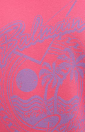 Женский хлопковый свитшот BALMAIN розового цвета, арт. VF13742/B506 | Фото 5 (Рукава: Длинные; Длина (для топов): Стандартные; Региональные ограничения белый список (Axapta Mercury): RU; Материал внешний: Хлопок; Стили: Спорт-шик; Женское Кросс-КТ: Свитшот-одежда)