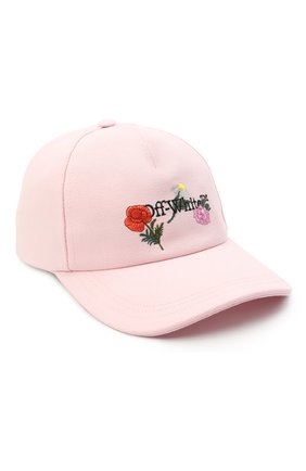 Женская хлопковая бейсболка OFF-WHITE розового цвета по цене 23350 руб., арт. 0WLB014R21FAB001 | Фото 1 Женская хлопковая бейсболка OFF-WHITE розового цвета, арт. 0WLB014R21FAB001 | Фото 1