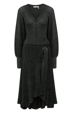 Женское платье из вискозы CHLOÉ темно-зеленого цвета по цене 188000 руб., арт. CHC21SMR82570 | Фото 1 Женское платье из вискозы CHLOÉ темно-зеленого цвета, арт. CHC21SMR82570 | Фото 1