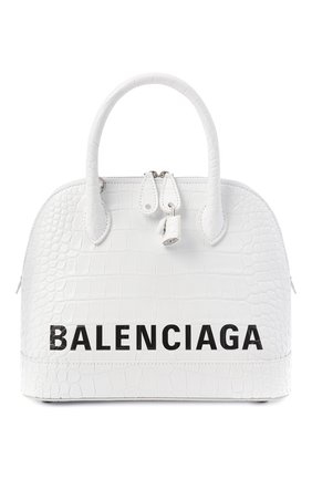 Женская сумка ville BALENCIAGA белого цвета, арт. 550645/1LRP3 | Фото 1 (Материал: Натуральная кожа; Сумки-технические: Сумки top-handle; Ремень/цепочка: На ремешке; Размер: medium)