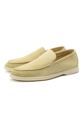 Мужские замшевые лоферы summer walk LORO PIANA светло-зеленого цвета по цене 89950 руб., арт. FAE8124 | Фото 1 Мужские замшевые лоферы summer walk LORO PIANA светло-зеленого цвета, арт. FAE8124 | Фото 1 (Материал внутренний: Натуральная кожа; Материал внешний: Замша, Кожа; Мужское Кросс-КТ: Лоферы-обувь; Стили: Кэжуэл; Региональные ограничения белый список (Axapta Mercury): RU; Длина стельки: 28,7)