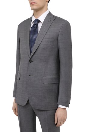 Мужской шерстяной костюм BRIONI серого цвета по цене 425500 руб., арт. RA0X0L/P0A25/BRACCIAN0 | Фото 2 Мужской шерстяной костюм BRIONI серого цвета, арт. RA0X0L/P0A25/BRACCIAN0 | Фото 2