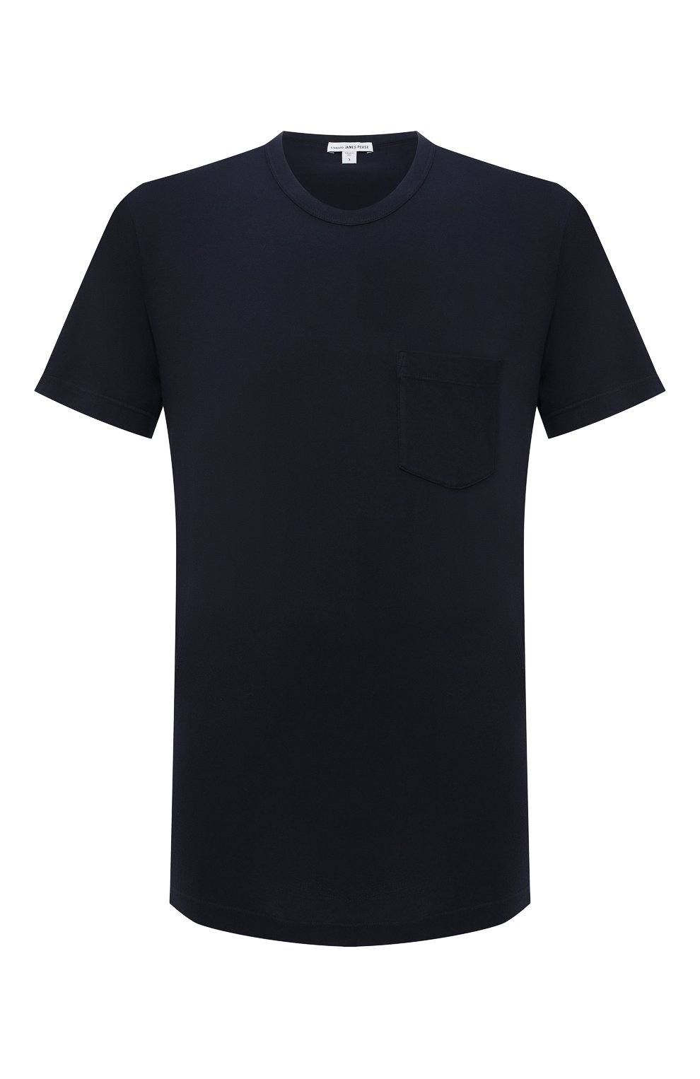 Мужская хлопковая футболка JAMES PERSE темно-синего цвета, арт. MLJ3282 | Фото 1 (Принт: Без принта; Рукава: Короткие; Длина (для топов): Стандартные; Материал внешний: Хлопок; Стили: Кэжуэл)
