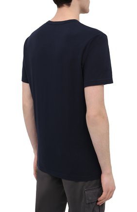 Мужская хлопковая футболка JAMES PERSE темно-синего цвета, арт. MLJ3282 | Фото 4 (Принт: Без принта; Рукава: Короткие; Длина (для топов): Стандартные; Материал внешний: Хлопок; Стили: Кэжуэл)