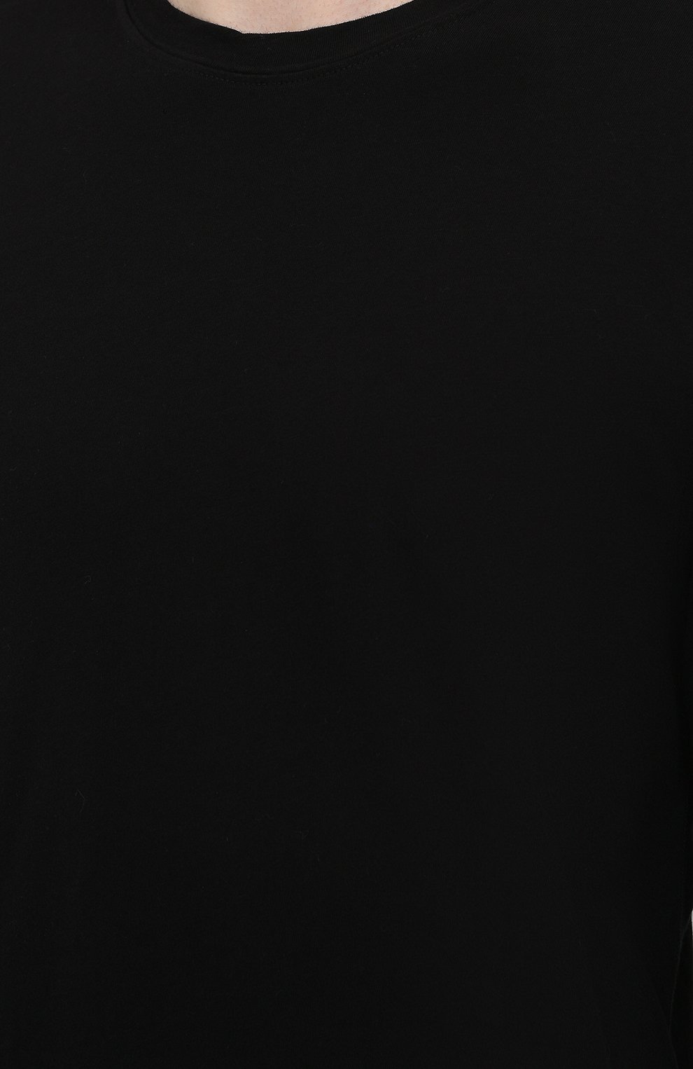 Мужская хлопковый лонгслив JAMES PERSE черного цвета, арт. MDTS3377 | Фото 5 (Рукава: Длинные; Принт: Без принта; Длина (для топов): Стандартные; Материал внешний: Хлопок; Стили: Кэжуэл)
