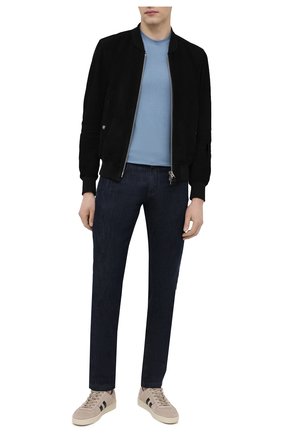 Мужская футболка из вискозы GIORGIO ARMANI голубого цвета по цене 24250 руб., арт. 3GST52/SJP4Z | Фото 2 Мужская футболка из вискозы GIORGIO ARMANI голубого цвета, арт. 3GST52/SJP4Z | Фото 2