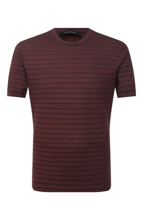 Мужская футболка из хлопка и шелка ERMENEGILDO ZEGNA коричневого цвета по цене 31550 руб., арт. UW388/706 | Фото 1 Мужская футболка из хлопка и шелка ERMENEGILDO ZEGNA коричневого цвета, арт. UW388/706 | Фото 1