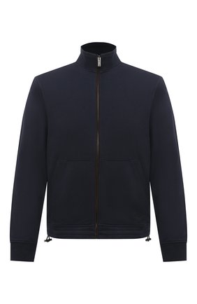Мужской хлопковая толстовка ERMENEGILDO ZEGNA темно-синего цвета по цене 68450 руб., арт. U7550/809R | Фото 1 Мужской хлопковая толстовка ERMENEGILDO ZEGNA темно-синего цвета, арт. U7550/809R | Фото 1