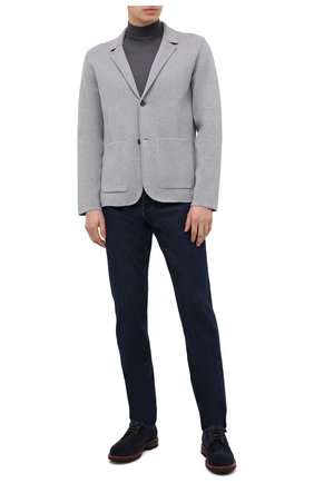Мужской хлопковый пиджак Z ZEGNA серого цвета по цене 47750 руб., арт. VWC19/ZZ164 | Фото 2 Мужской хлопковый пиджак Z ZEGNA серого цвета, арт. VWC19/ZZ164 | Фото 2 (Случай: Повседневный; Стили: Кэжуэл; Материал внешний: Хлопок; Длина (для топов): Стандартные; Рукава: Длинные; Кросс-КТ: Трикотаж; 1-2-бортные: Однобортные; Пиджаки М: Приталенный)