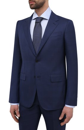 Мужской костюм из шерсти и шелка ERMENEGILDO ZEGNA синего цвета по цене 288000 руб., арт. 916526/221225 | Фото 2 Мужской костюм из шерсти и шелка ERMENEGILDO ZEGNA синего цвета, арт. 916526/221225 | Фото 2