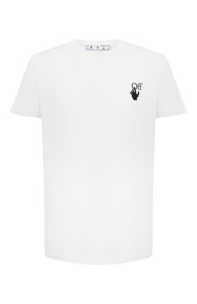 Мужская хлопковая футболка OFF-WHITE белого цвета по цене 27200 руб., арт. 0MAA027R21JER003 | Фото 1 Мужская хлопковая футболка OFF-WHITE белого цвета, арт. 0MAA027R21JER003 | Фото 1