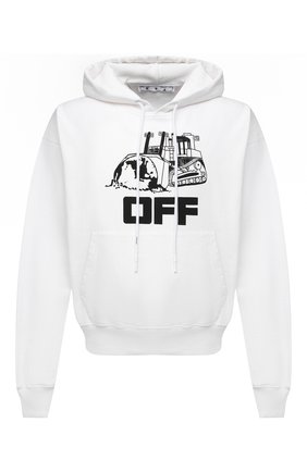 Мужской хлопковое худи OFF-WHITE белого цвета по цене 43600 руб., арт. 0MBB037R21FLE009 | Фото 1 Мужской хлопковое худи OFF-WHITE белого цвета, арт. 0MBB037R21FLE009 | Фото 1