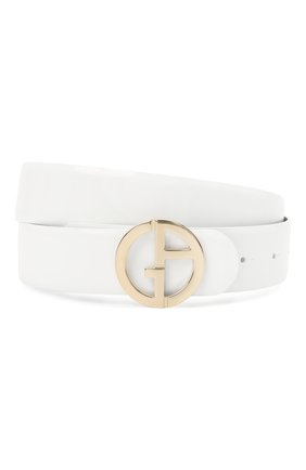 Женский кожаный ремень GIORGIO ARMANI черно-белого цвета по цене 37650 руб., арт. Y1I167/YJ05A | Фото 1 Женский кожаный ремень GIORGIO ARMANI черно-белого цвета, арт. Y1I167/YJ05A | Фото 1 (Материал: Кожа)