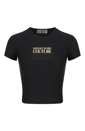 Женская футболка VERSACE JEANS COUTURE черного цвета по цене 8815 руб., арт. B2HWA703-WDP602/04745 | Фото 1 Женская футболка VERSACE JEANS COUTURE черного цвета, арт. B2HWA703-WDP602/04745 | Фото 1