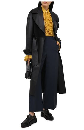 Женские шерстяные брюки LANVIN темно-синего цвета по цене 89950 руб., арт. RW-TR528U-4794-P21 | Фото 2 Женские шерстяные брюки LANVIN темно-синего цвета, арт. RW-TR528U-4794-P21 | Фото 2
