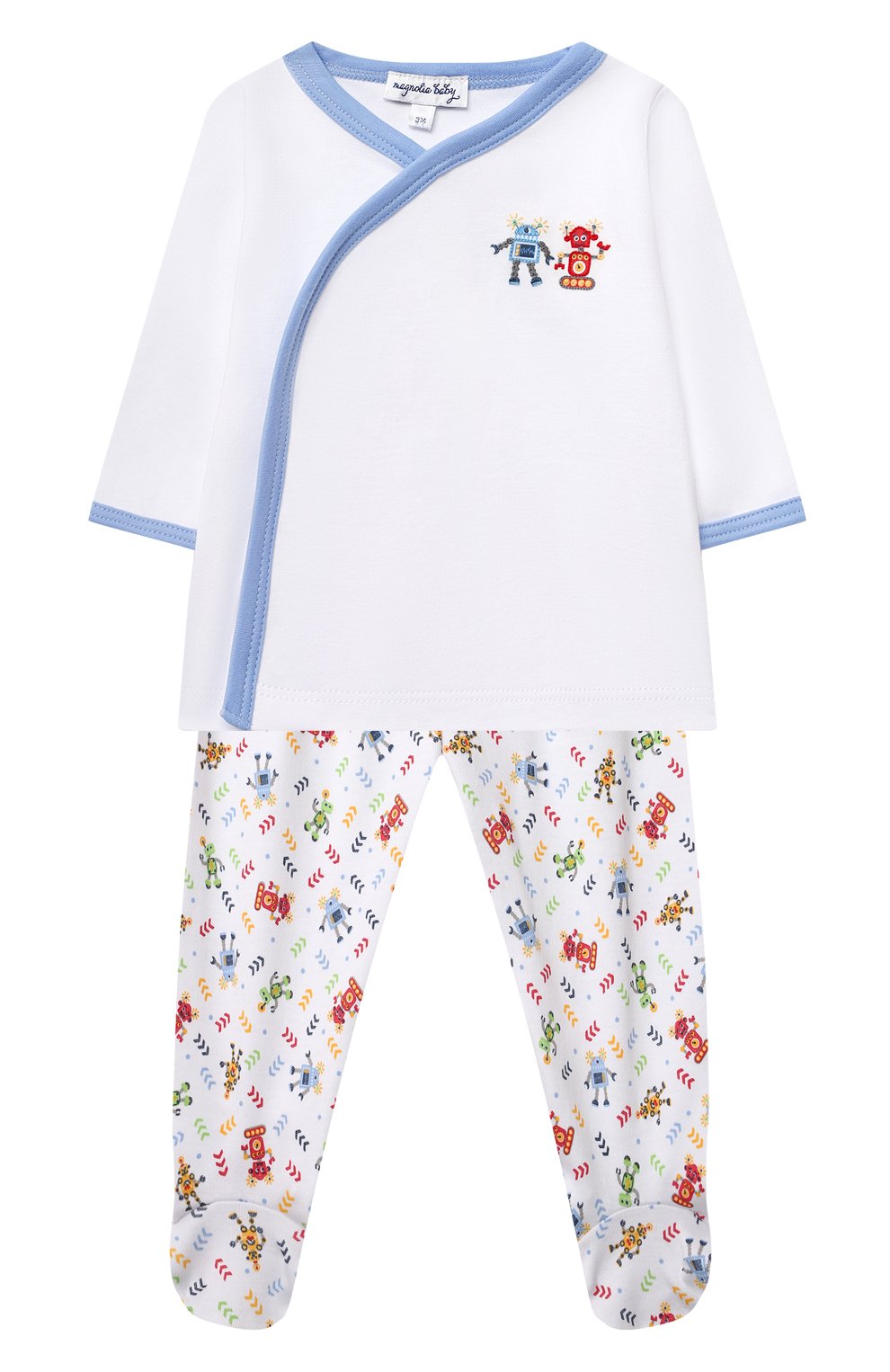 Детский комплект из распашонки и ползунков MAGNOLIA BABY голубого цвета, арт. 974-735P-LB | Фото 1