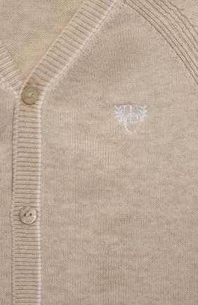 Детский хлопковый кардиган TARTINE ET CHOCOLAT бежевого цвета по цене 7785 руб., арт. TS18131/1M-1A | Фото 3 Детский хлопковый кардиган TARTINE ET CHOCOLAT бежевого цвета, арт. TS18131/1M-1A | Фото 3