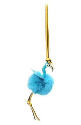 Женский брелок flamingo charm LOEWE голубого цвета по цене 27250 руб., арт. C831232X05 | Фото 2 Женский брелок flamingo charm LOEWE голубого цвета, арт. C831232X05 | Фото 2