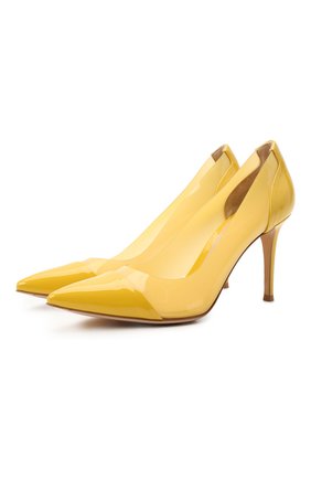 Женские комбинированные туфли plexi 85 GIANVITO ROSSI желтого цвета по цене 59600 руб., арт. G20938.85RIC.VGLMIMM | Фото 1 Женские комбинированные туфли plexi 85 GIANVITO ROSSI желтого цвета, арт. G20938.85RIC.VGLMIMM | Фото 1