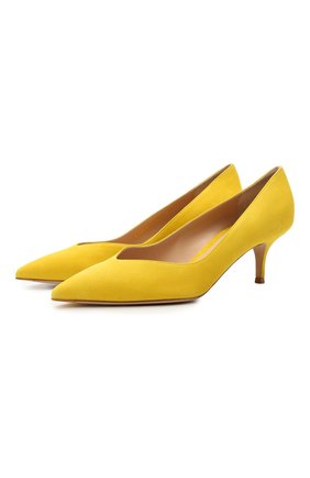 Женские замшевые туфли paris 55 GIANVITO ROSSI желтого цвета по цене 48950 руб., арт. G21265.55RIC.CAMMIM0 | Фото 1 Женские замшевые туфли paris 55 GIANVITO ROSSI желтого цвета, арт. G21265.55RIC.CAMMIM0 | Фото 1