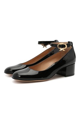 Женские кожаные туфли ribbon GIANVITO ROSSI черного цвета по цене 59600 руб., арт. G22024.45RIC.VERNER0 | Фото 1 Женские кожаные туфли ribbon GIANVITO ROSSI черного цвета, арт. G22024.45RIC.VERNER0 | Фото 1