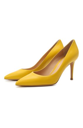 Женские кожаные туфли gianvito 85 GIANVITO ROSSI желтого цвета по цене 53900 руб., арт. G24580.85RIC.VITMIM0 | Фото 1 Женские кожаные туфли gianvito 85 GIANVITO ROSSI желтого цвета, арт. G24580.85RIC.VITMIM0 | Фото 1