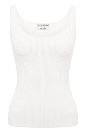 Женский топ из вискозы ALEXANDER MCQUEEN белого цвета по цене 82850 руб., арт. 650300/Q1ASQ | Фото 1 Женский топ из вискозы ALEXANDER MCQUEEN белого цвета, арт. 650300/Q1ASQ | Фото 1