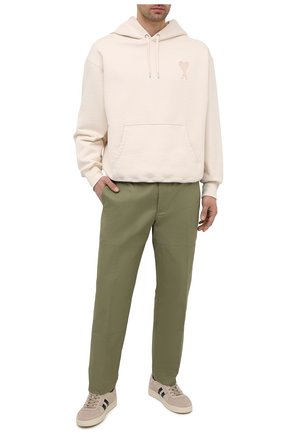 Мужские хлопковые брюки LANVIN хаки цвета по цене 59950 руб., арт. RM-TR0060-4468-P21 | Фото 2 Мужские хлопковые брюки LANVIN хаки цвета, арт. RM-TR0060-4468-P21 | Фото 2
