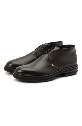Мужские кожаные ботинки ZILLI коричневого цвета, арт. MDU-A095/005 | Фото 1 (Мужское Кросс-КТ: Дезерты-обувь, Ботинки-обувь; Материал внутренний: Текстиль; Подошва: Массивная; Материал внешний: Кожа; Материал утеплителя: Без утеплителя; Региональные ограничения белый список (Axapta Mercury): RU)