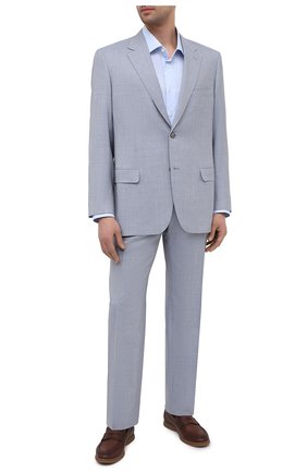 Мужской шерстяной костюм BRIONI светло-голубого цвета по цене 451500 руб., арт. RAH012/P0A69/PARLAMENT0 | Фото 1 Мужской шерстяной костюм BRIONI светло-голубого цвета, арт. RAH012/P0A69/PARLAMENT0 | Фото 1