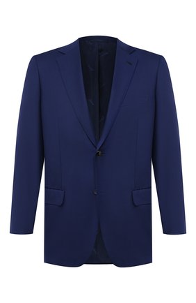 Мужской шерстяной пиджак BRIONI темно-синего цвета по цене 427500 руб., арт. RGH01D/09A5U/PARLAMENT0 | Фото 1 Мужской шерстяной пиджак BRIONI темно-синего цвета, арт. RGH01D/09A5U/PARLAMENT0 | Фото 1 (Материал подклада: Купро; 1-2-бортные: Однобортные; Пиджаки М: Прямой; Случай: Коктейльный; Стили: Классический; Длина (для топов): Стандартные; Рукава: Длинные; Материал внешний: Шерсть; Региональные ограничения белый список (Axapta Mercury): RU)