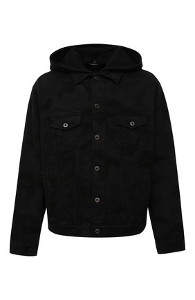 Мужская джинсовая куртка VALENTINO черного цвета по цене 114500 руб., арт. VV3DC01U724 | Фото 1 Мужская джинсовая куртка VALENTINO черного цвета, арт. VV3DC01U724 | Фото 1