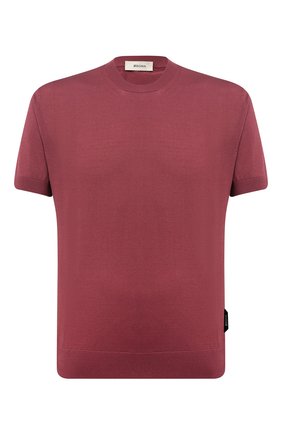 Мужской хлопковый джемпер Z ZEGNA бордового цвета по цене 25650 руб., арт. VWC11/ZZ112 | Фото 1 Мужской хлопковый джемпер Z ZEGNA бордового цвета, арт. VWC11/ZZ112 | Фото 1 (Мужское Кросс-КТ: Джемперы; Материал внешний: Хлопок; Стили: Кэжуэл; Рукава: Короткие; Длина (для топов): Стандартные; Принт: Без принта; Вырез: Круглый)