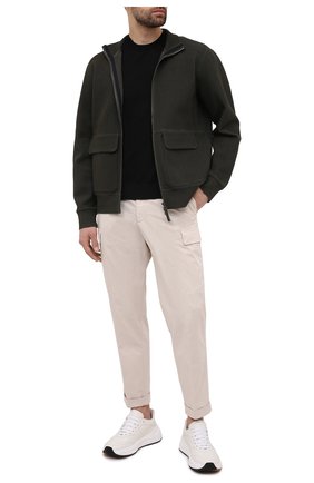 Мужской хлопковый джемпер Z ZEGNA черного цвета по цене 25650 руб., арт. VWC11/ZZ112 | Фото 2 Мужской хлопковый джемпер Z ZEGNA черного цвета, арт. VWC11/ZZ112 | Фото 2 (Принт: Без принта; Длина (для топов): Стандартные; Материал внешний: Хлопок; Рукава: Короткие; Мужское Кросс-КТ: Джемперы; Стили: Кэжуэл; Вырез: Круглый)