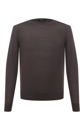 Мужской шерстяной джемпер ERMENEGILDO ZEGNA коричневого цвета по цене 63400 руб., арт. UWM00/110 | Фото 1 Мужской шерстяной джемпер ERMENEGILDO ZEGNA коричневого цвета, арт. UWM00/110 | Фото 1