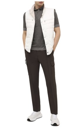 Мужское поло из хлопка и льна ERMENEGILDO ZEGNA хаки цвета по цене 47300 руб., арт. UW314/753 | Фото 2 Мужское поло из хлопка и льна ERMENEGILDO ZEGNA хаки цвета, арт. UW314/753 | Фото 2