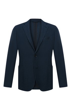 Мужской шерстяной пиджак ERMENEGILDO ZEGNA синего цвета по цене 176000 руб., арт. UWC64/SDF | Фото 1 Мужской шерстяной пиджак ERMENEGILDO ZEGNA синего цвета, арт. UWC64/SDF | Фото 1