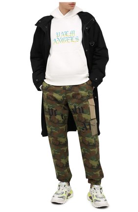 Мужские хлопковые джоггеры PALM ANGELS хаки цвета по цене 85550 руб., арт. PMCA085R21FAB0018556 | Фото 2 Мужские хлопковые джоггеры PALM ANGELS хаки цвета, арт. PMCA085R21FAB0018556 | Фото 2