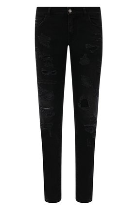 Мужские джинсы DOLCE & GABBANA черного цвета по цене 78500 руб., арт. GY07LD/G8DK8 | Фото 1 Мужские джинсы DOLCE & GABBANA черного цвета, арт. GY07LD/G8DK8 | Фото 1