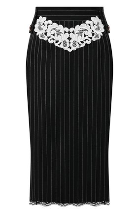 Женская шерстяная юбка DOLCE & GABBANA черного цвета по цене 89950 руб., арт. J4035T/FR2XI | Фото 1 Женская шерстяная юбка DOLCE & GABBANA черного цвета, арт. J4035T/FR2XI | Фото 1